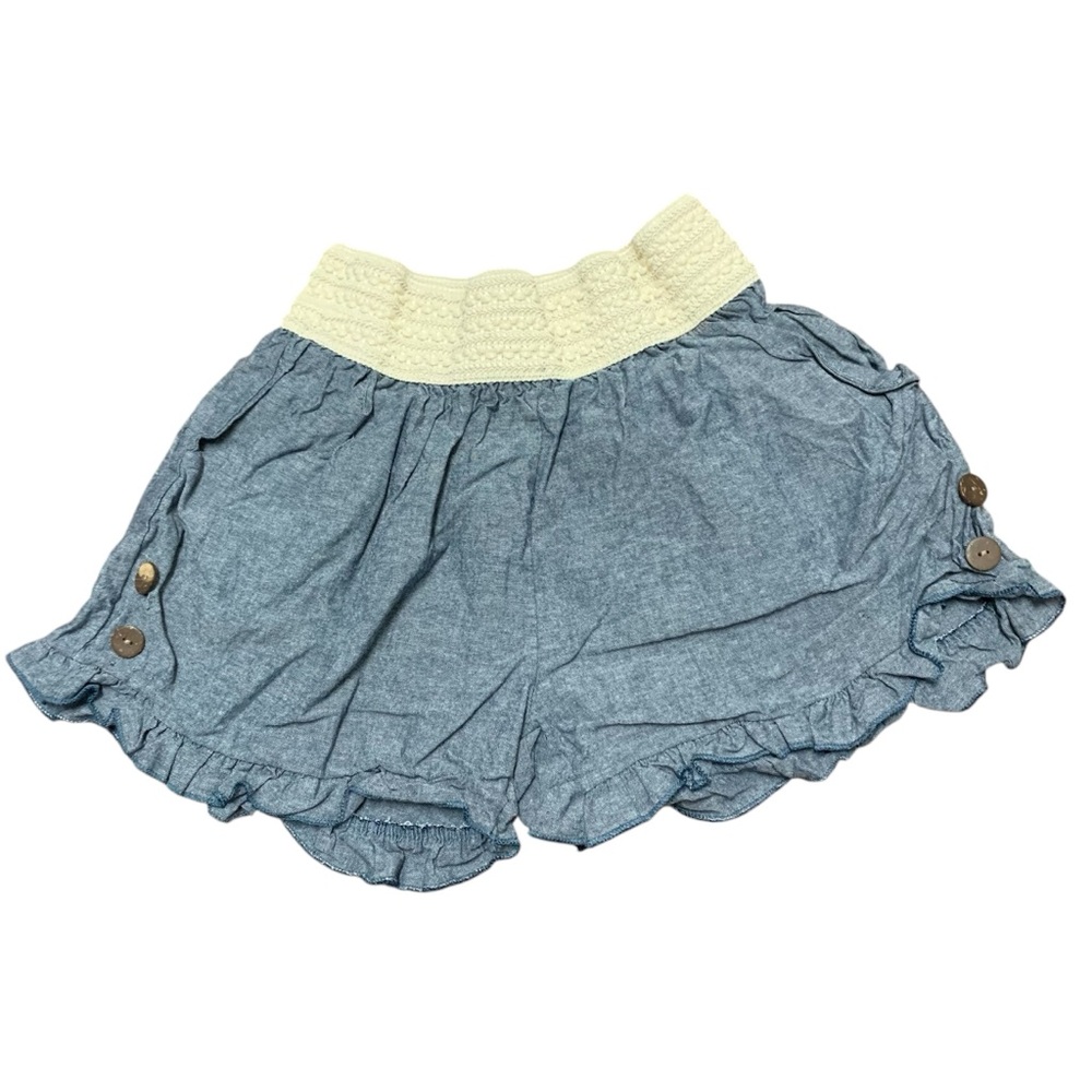 TWENTY SECOND 22nd Women’s Blue With Cream Lace Shorts Size M